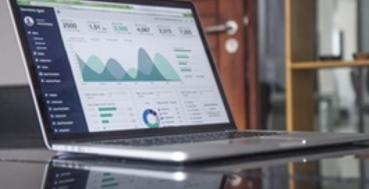computer showing charts